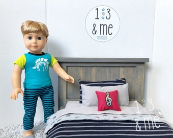 The Logan - Farmhouse style "double" bed for 18" dolls