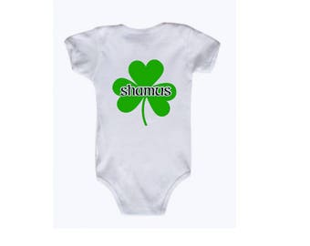 Irish Bodysuit, Shamrock Bodysuit, Irish Baby, Shamrock Baby, Luck of the Irish, Ireland, Gaelic, St. Patrick's Day, Irish Baby Shower