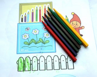 Back to school colored pencils Vintage artist gift for artist school supplies school accessory waxes pencils Soviet pencil Made in the USSR