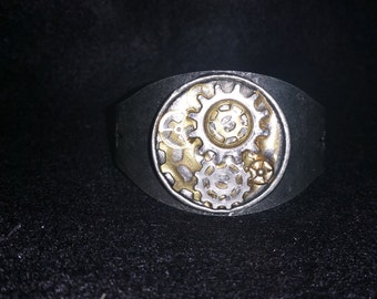 Steampunk style cuff bracelet