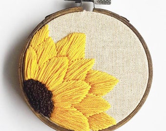 Hand Embroidery - Sunflower Hoop