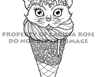 Digital Download Print Your Own Coloring  Book Outline Page 