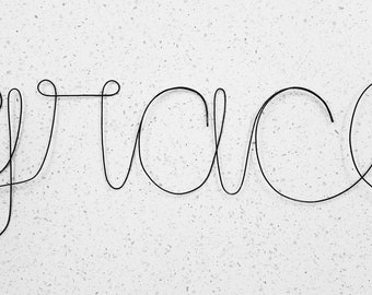 GRACE Wire Word Wall Hanging Art