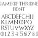game of thrones font alphabet black background