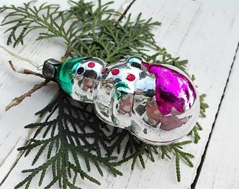 Сhristmas snowman Сhristmas gifts Tree decoration Vintage Soviet christmas Glass ornaments Christmas ornament Snow Christmas decor