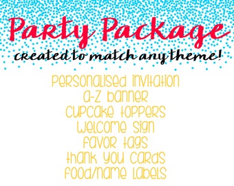 ESSENTIAL PARTY PRINTABLES Package - Any theme - Discount- Great Deal!