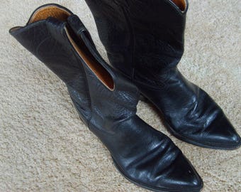 Justin Cowboy Boots, Size 10D, Style 7035, Blalck Boots, Western Boots