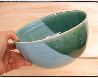Zen estilo hermoso turquesa/verde Bowl/plantador por misunrie