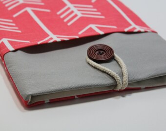 2017 Surface Pro Case Microsoft Surface Pro Sleeve Microsoft Surface Pro 4 Cover Padded Handmade Surface Pro Cover- Coral Arrows