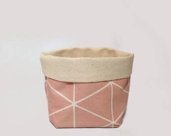 small - pink // white / utensilo, storage, storage bin, fabric basket, fabric box, storage basket, home organisation