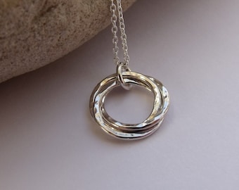 Silver Mobius Ring Necklace