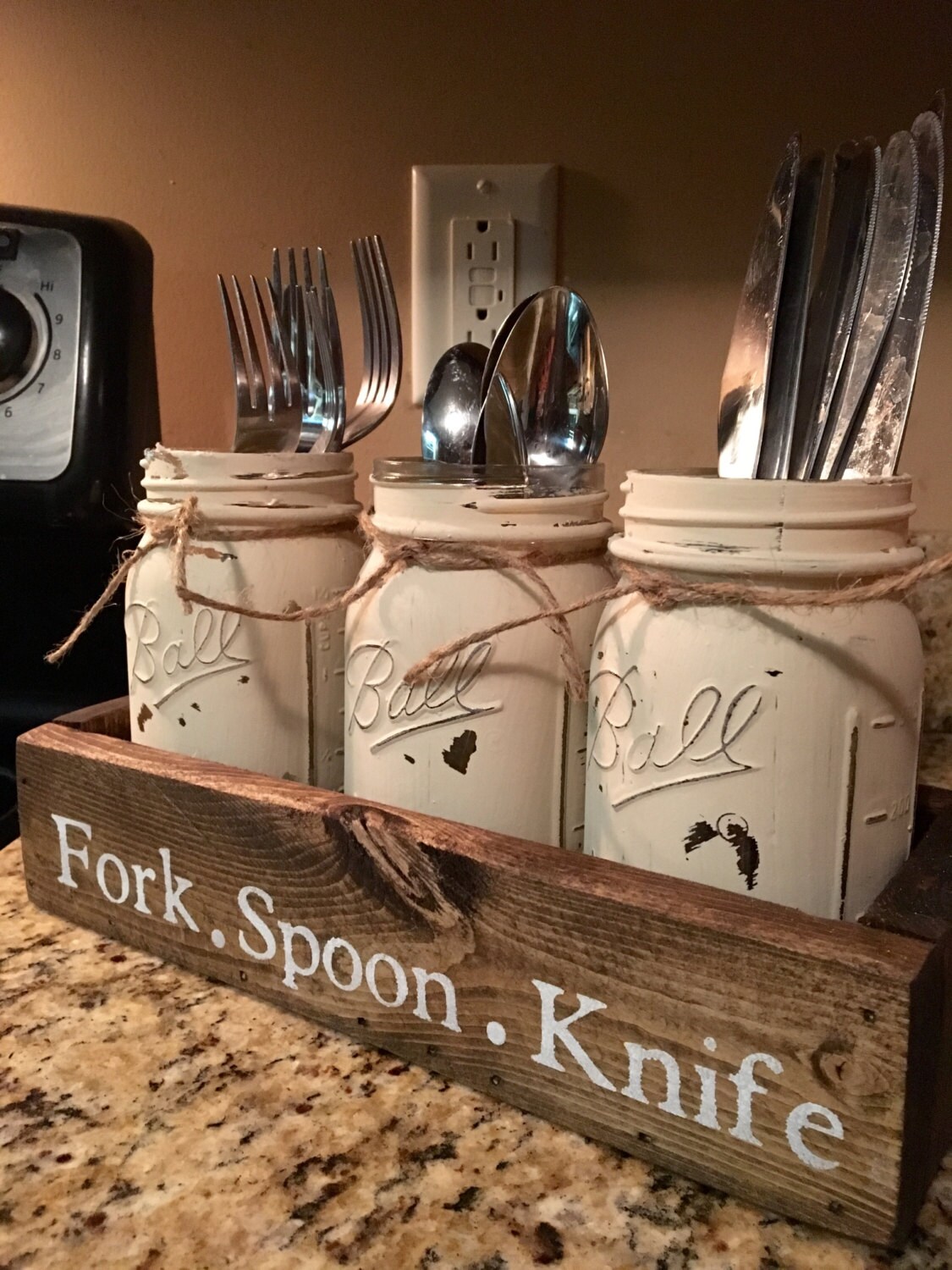 Utensilienhalter Mason Jar Utensil Lagerung Partybedarf