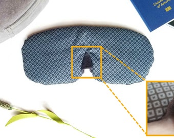Silk sleep mask, Ergonomic, Silk eye mask, Organic cotton, Adjustable, for Travel --- DARKEST HOURS, by Dreamers Gear