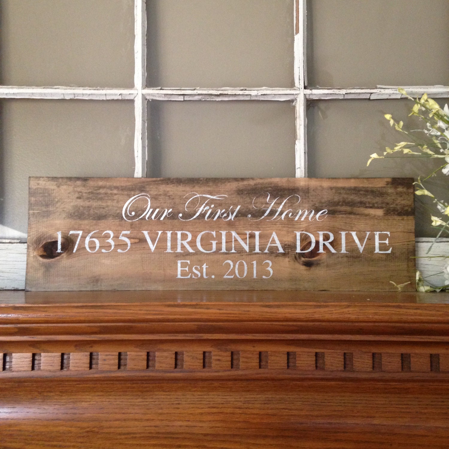 Our First Home Wood Sign Address Sign Last Name Sign Our