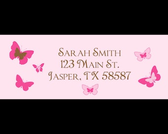 30 Return Address Labels BUTTERFLY