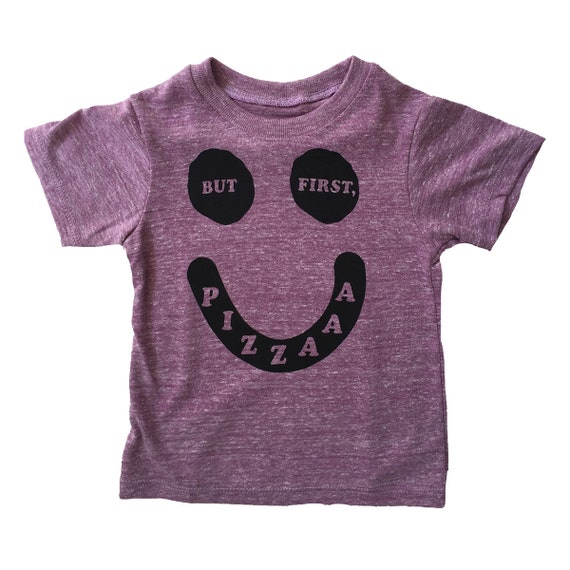 BUT FIRST PIZZA - Toddler Tee - Purple