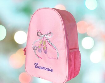 Personalized Beautiful Pink BALLET Bag, Dance Backpack, Ballet Backpack Lightweight toddler backpack with FREE Gift