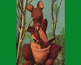 1966 Kangaroo and Joey Knitting Pattern