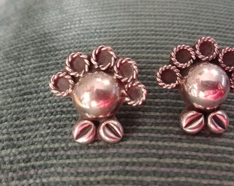 Vintage Sterling Silver Earrings Mexico
