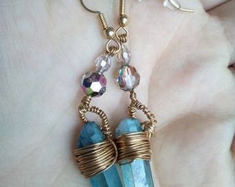 Earrings "Blue Aura"