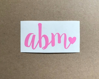 Monogram Decal | Monogram Sticker | Initials Decal | Car Decal | Laptop Decal | Personalized Decal | Tumbler Decal | Phone Decal