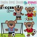 Benson loves soccer Digital Clipart - Clip art for scrapbooking, party invitations - Instant Download Clipart Commercial Use