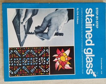 Vintage Stained Glass Craft Book Step by Step 1974 Golden Press