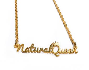 Natural Queen Necklace 18K Gold Plated