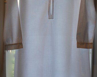 French cotton dress, casual with hemstitch trim, French dressing, French clothing, French womens clothing, French style, French blouse, Gown