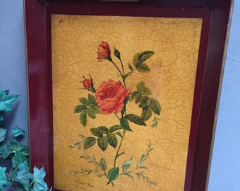 Large tray Napoleon III, floral serving tray