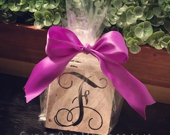 Monogrammed Stone Coasters - Set of 4