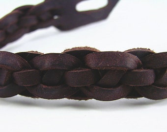 Large Ankle Bracelet -- Choker -- Celtic Still Waters Spanish Leather Choker