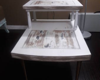 Vintage Lane Step Up Table 01/04/1955 . Redone Shabby chic