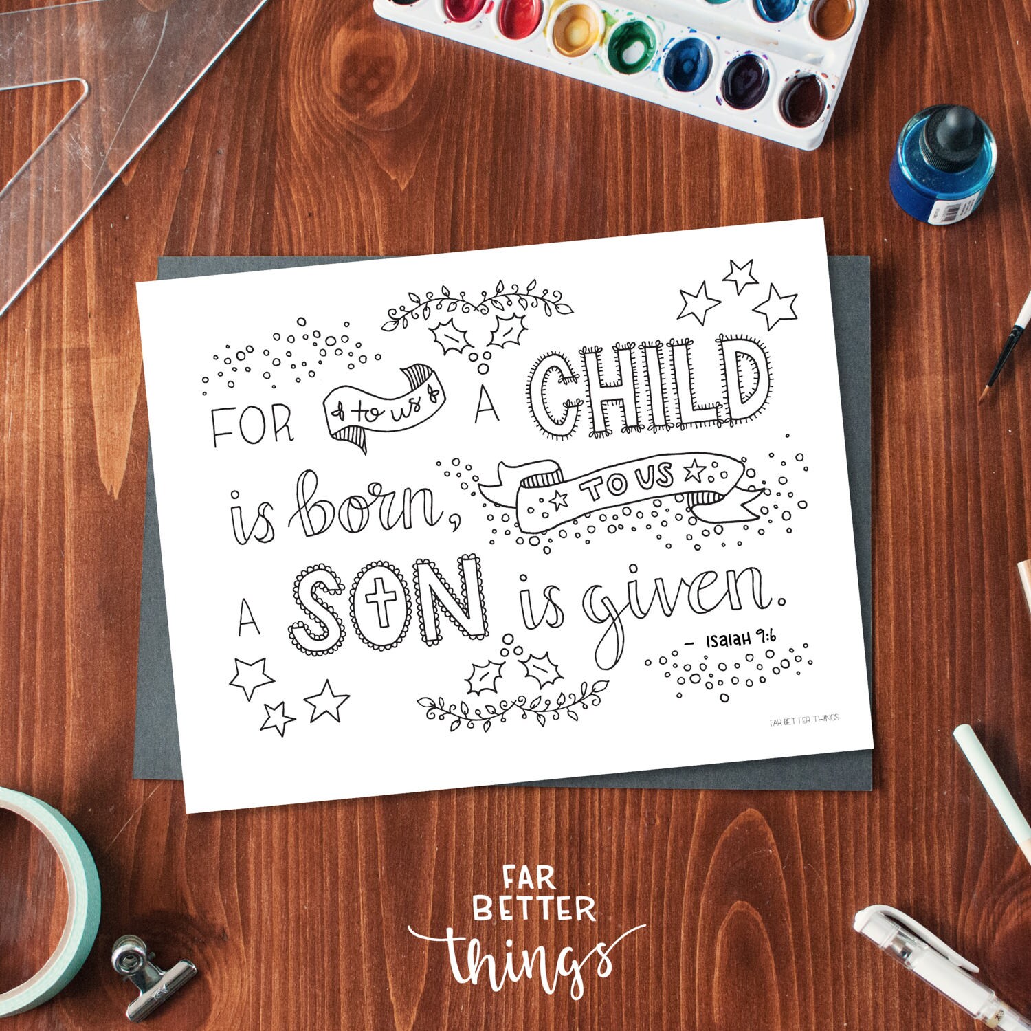 Bible Verse Coloring Page Isaiah 9 6 Printable Coloring Page Bible Verse