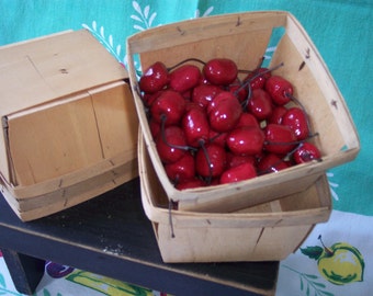 1 Quart Berry Basket – Set of 6 – Wooden Berry Basket – Farmers Market