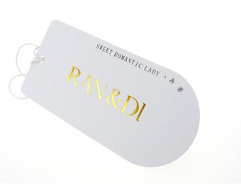 200pcs Clothing label, Custom Gold foil hang tag, Custom clothing tag, logo tag, custom clothing labels, custom hang tags, Product tag