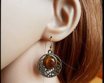 Tiger eye earrings