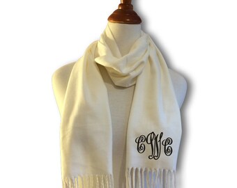 Monogrammed Cashmere Scarf