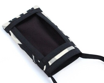 iPhone 6 Fabric Cell Phone Pouch, Cell Phone Cross Body Bag, Sling Bag, Women's Accessories, Cell Phone Purse, Mini Cross Body Bag, Cream