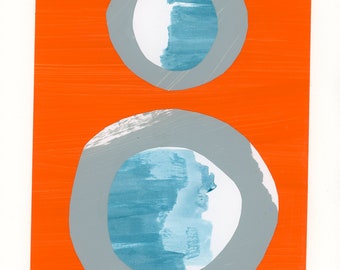 Round and Round 18 Abstract Mixed Media Painting