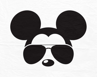 Disney, Mickey, Minnie, Mouse, Aviators, Sunglasses, Icon, Head, Ears, Digital, Download, TShirt, Cut File, SVG, Iron on, Transfer