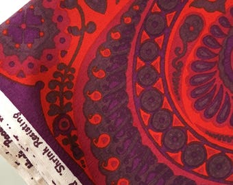 Retro Heals Barkcloth Fabric 'Pageant' by Jyoto Bhomic