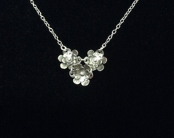 Sterling Flower Necklace