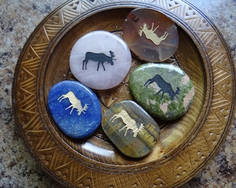 MOOSE Gemstone Animal Spirit Totem for Spiritual Jewelry or Crafts