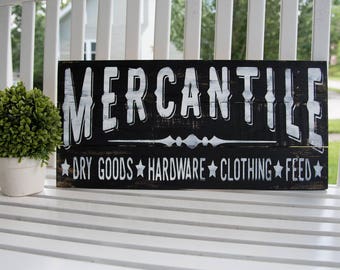 Mercantile pallet sign. Mercantile, farm sign, farmhouse sign, farmhouse decor, farmhouse, dry goods, dry goods sign, mercantile sign, farm