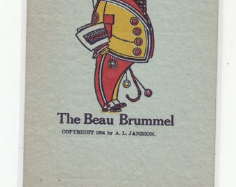 A/S Jannson Art Deco The Beau Brummel 1904 Unused Antique Postcard
