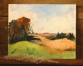 original oil painting, Landscape painting, Autumn landscape, Fall colors