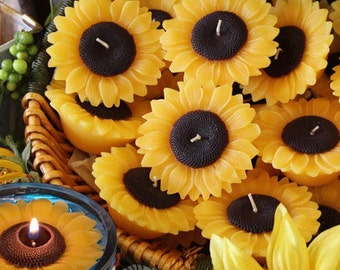 Sunflowers, Box of 4, Floating Candles