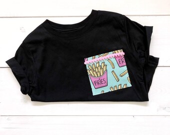 Chemise pour homme / frites motif / Unisexe Vêtements / custom vêtements / main vêtements / WickedLittles