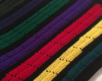 ZigZag Striped Afghan Pattern PDF, easy beginner afghan!